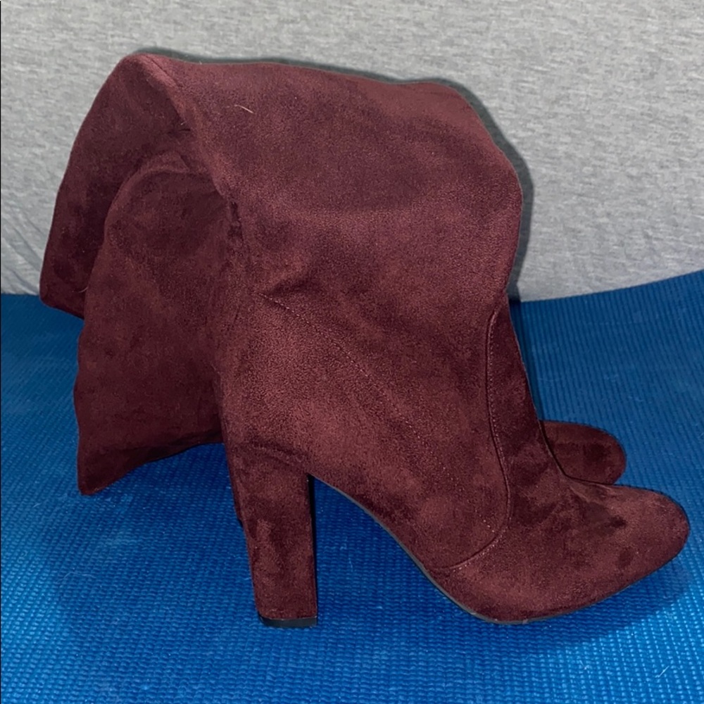 Over the knee- burgundy boots
